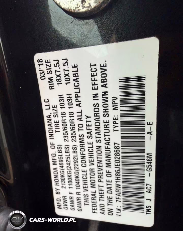 2018 Honda Cr-V Exl VIN:7FARW1H86JE028687 - 10