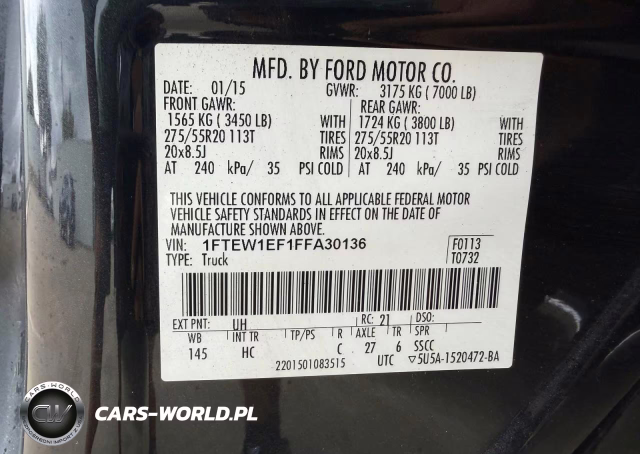 2015 Ford F150 Supercrew VIN:1FTEW1EF1FFA30136 - 10