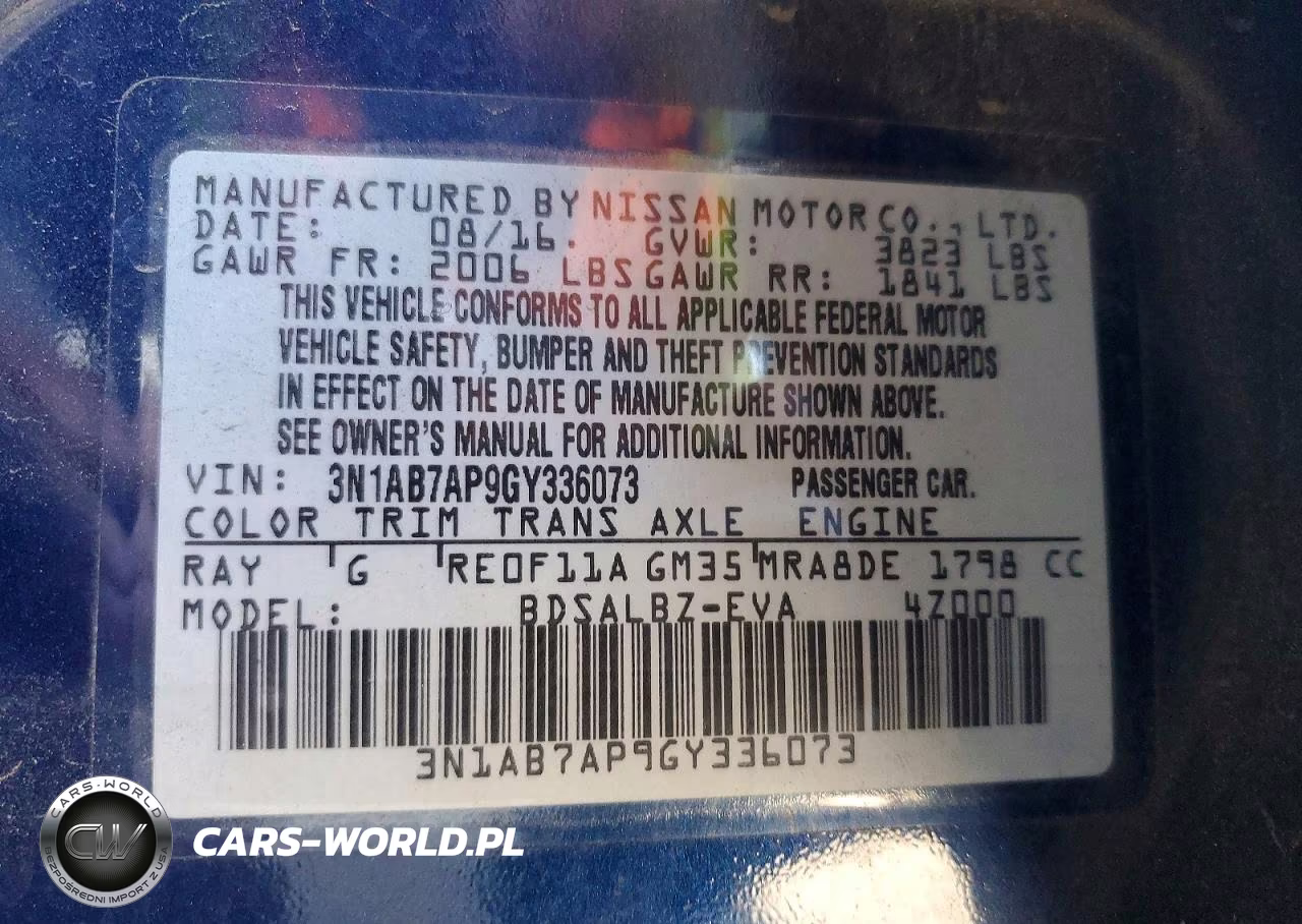 2016 Nissan Sentra S VIN:3N1AB7AP9GY336073 - 12