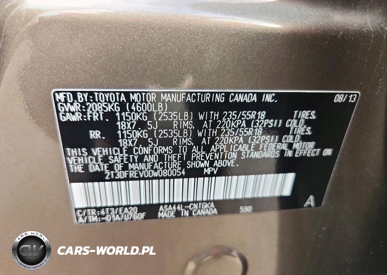 2013 Toyota Rav4 Limited VIN:2T3DFREV0DW080054 - 14