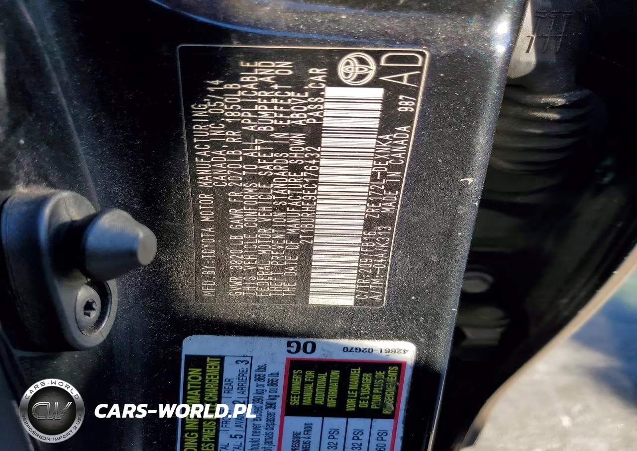 2014 Toyota Corolla Le Plus VIN:2T1BURHE9EC176432 - 12