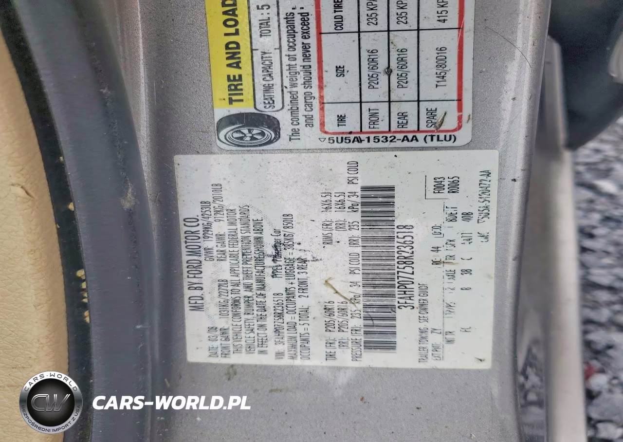 2008 Ford Fusion Se VIN:3FAHP07Z58R236518 - 12