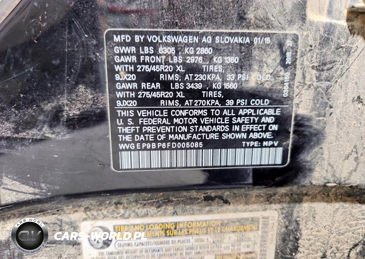 2015 Volkswagen Touareg V6 Tdi VIN:WVGEP9BP6FD005085 - 13