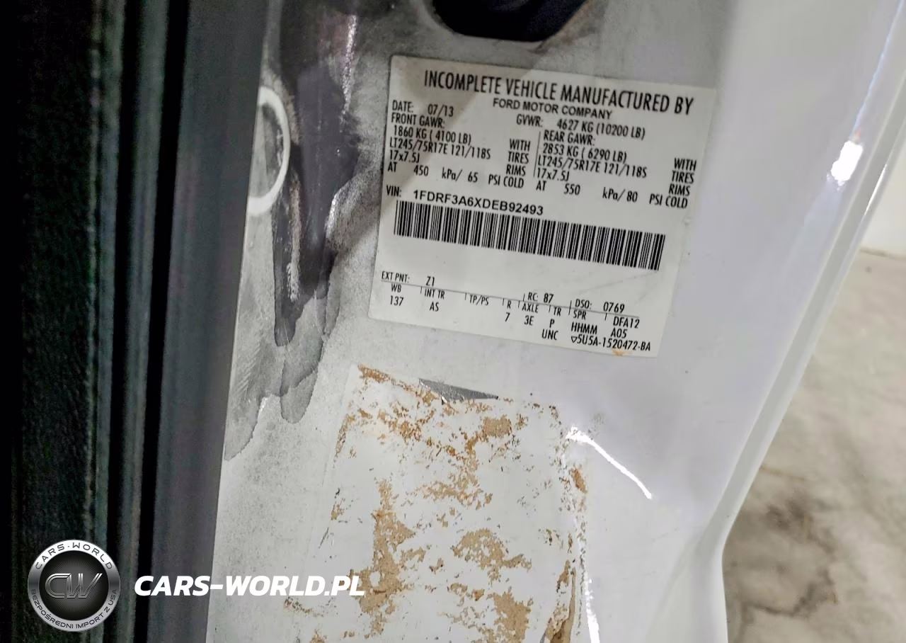 2013 Ford F350 Super Duty VIN:1FDRF3A6XDEB92493 - 12