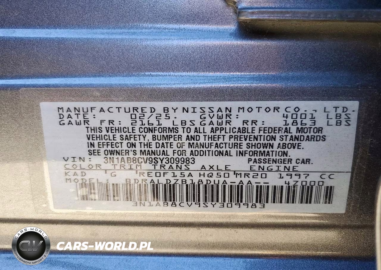 2025 Nissan Sentra Sv VIN:3N1AB8CV9SY309983 - 12