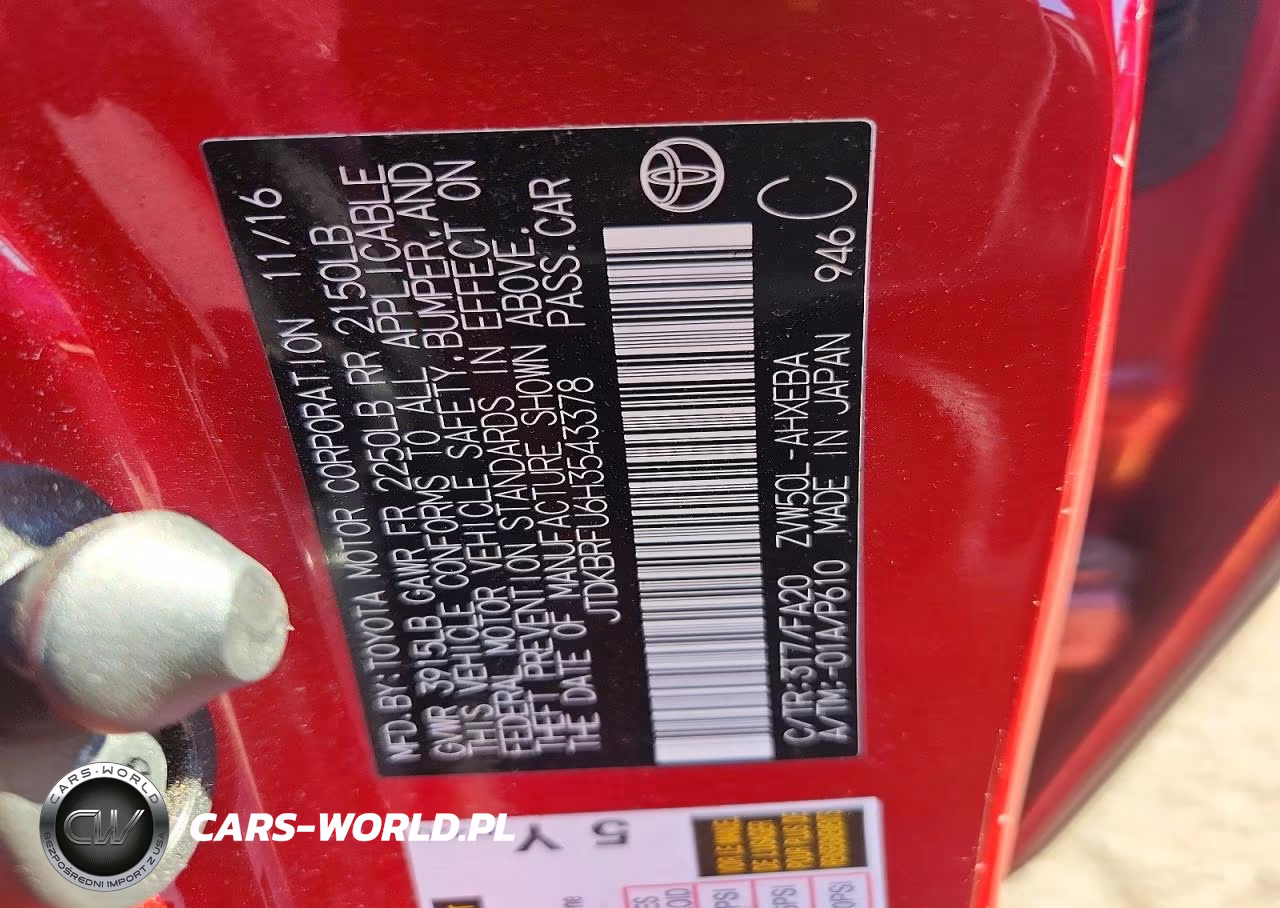 2017 Toyota Prius Two VIN:JTDKBRFU6H3543378 - 13