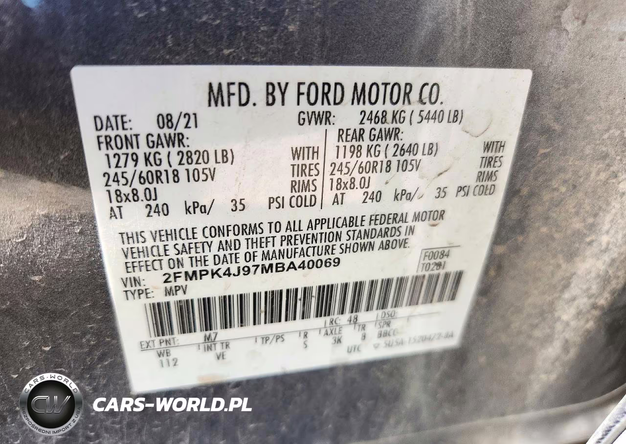 2021 Ford Edge Sel VIN:2FMPK4J97MBA40069 - 13