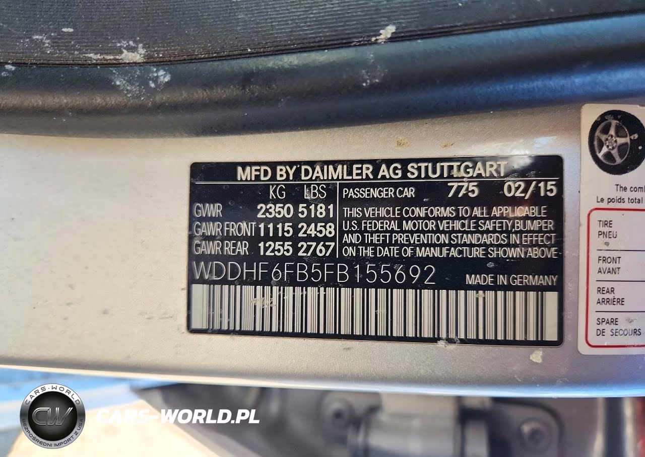 2015 Mercedes-Benz E 400 VIN:WDDHF6FB5FB155692 - 12