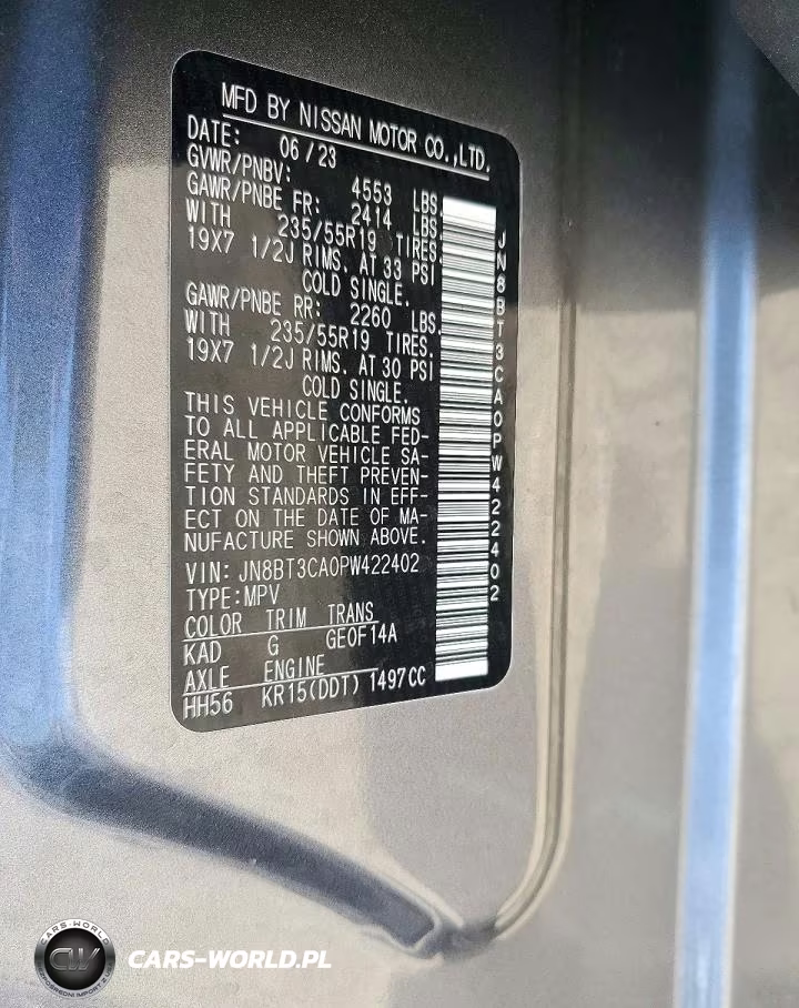 2023 Nissan Rogue Sl VIN:JN8BT3CA0PW422402 - 13