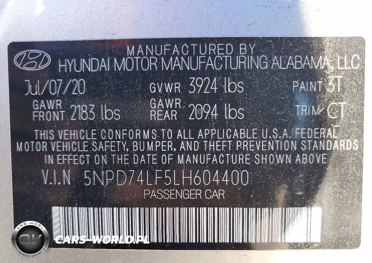 2020 Hyundai Elantra Se VIN:5NPD74LF5LH604400 - 13