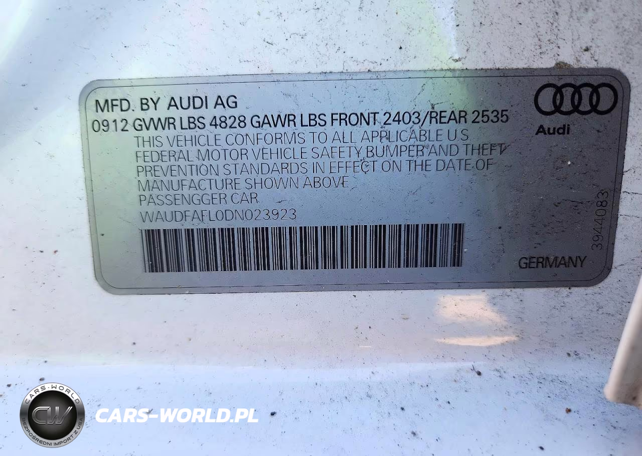 2013 Audi A4 Premium VIN:WAUDFAFL0DN023923 - 12