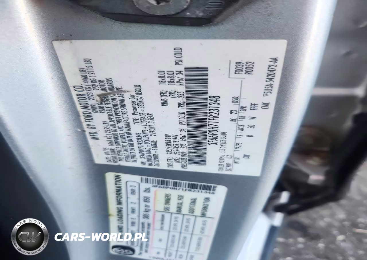 2015 Ford Fusion Se VIN:3FA6P0H71FR231348 - 12
