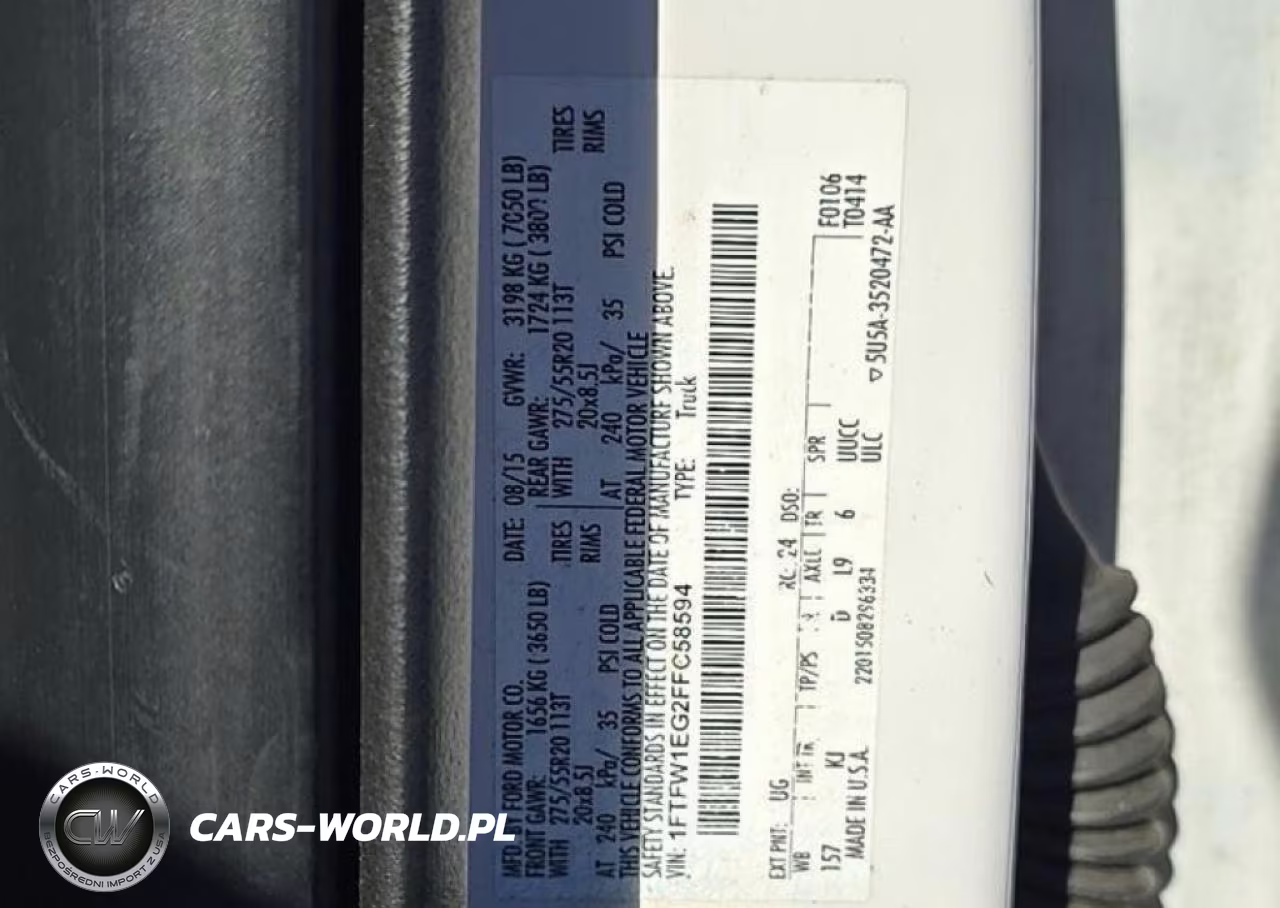 2015 Ford F150 Supercrew VIN:1FTFW1EG2FFC58594 - 10