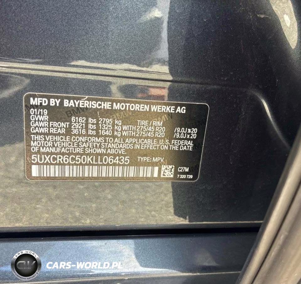 2019 BMW X5 xDrive40I VIN:5UXCR6C50KLL06435 - 10