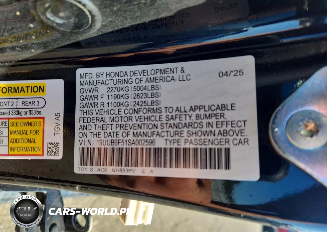 2025 Acura Tlx A-Spec VIN:19UUB6F51SA002596 - 12