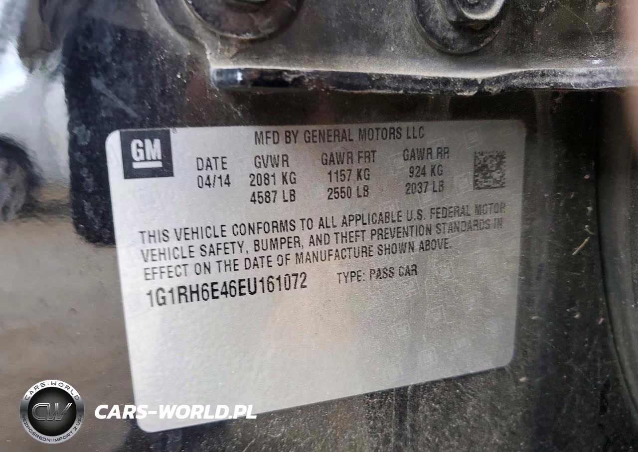 2014 Chevrolet Volt VIN:1G1RH6E46EU161072 - 12