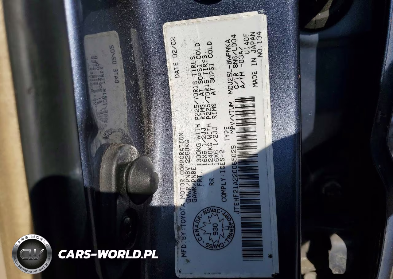 2002 Toyota Highlander Limited VIN:JTEHF21A220065029 - 13