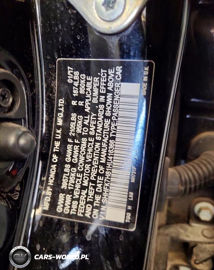 2017 Honda Civic Exl VIN:SHHFK7H81HU416366 - 13