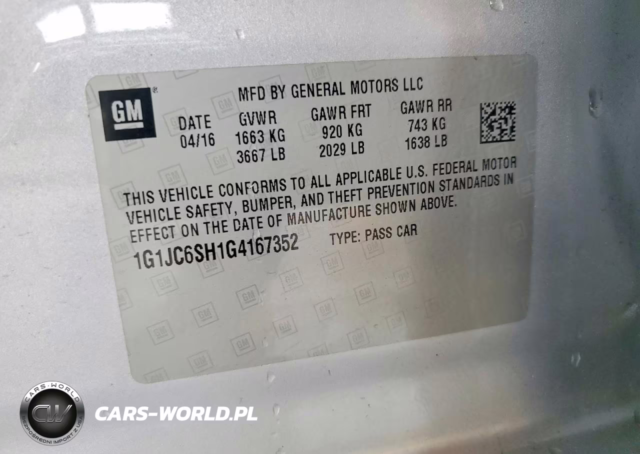 2016 Chevrolet Sonic Lt VIN:1G1JC6SH1G4167352 - 12