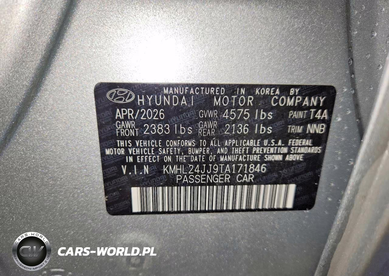 2026 Hyundai Sonata Hybrid Blue VIN:KMHL24JJ9TA171846 - 12