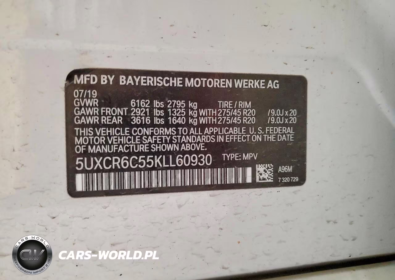 2019 BMW X5 xDrive40I VIN:5UXCR6C55KLL60930 - 14