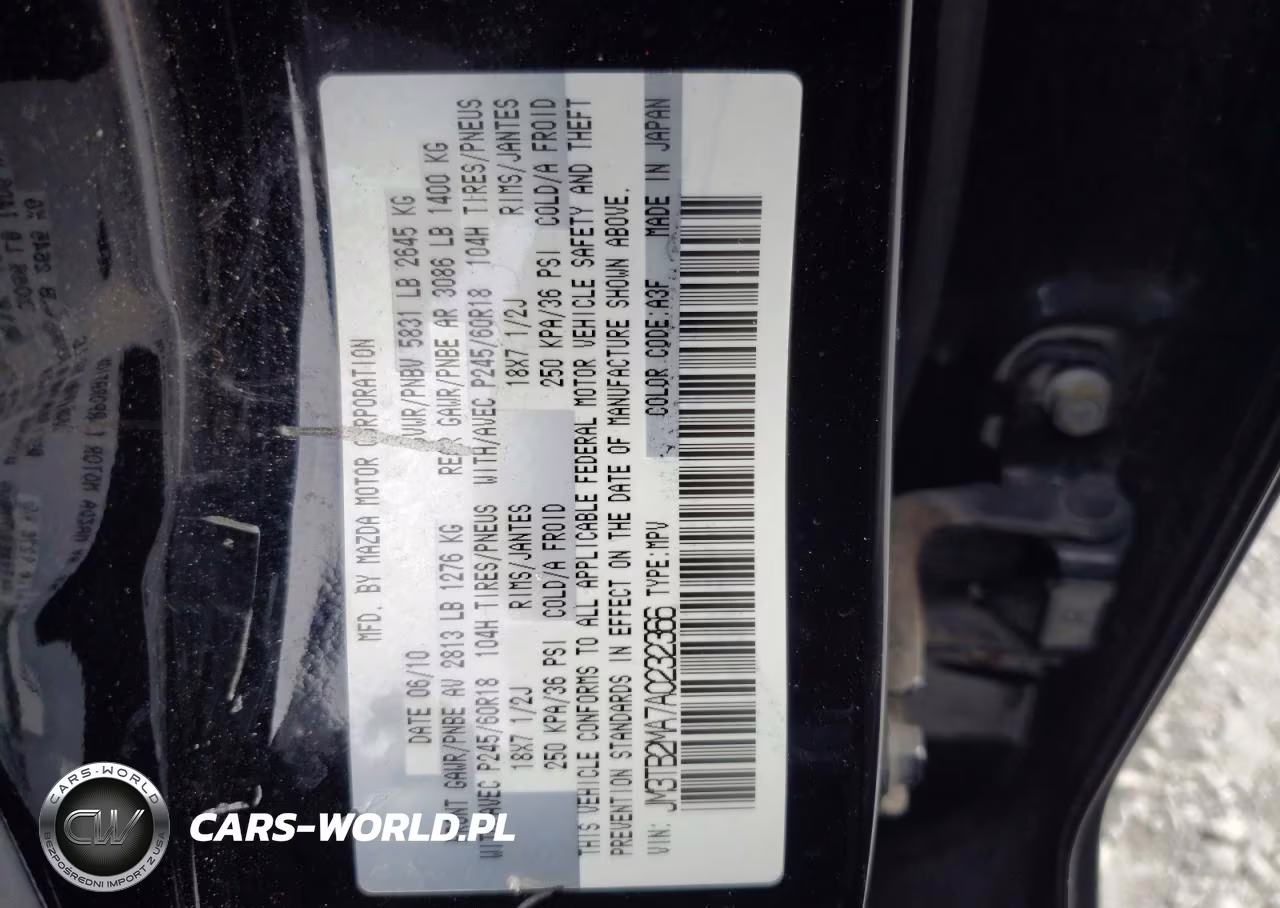 2010 Mazda Cx-9 VIN:JM3TB2MA7A0232366 - 13