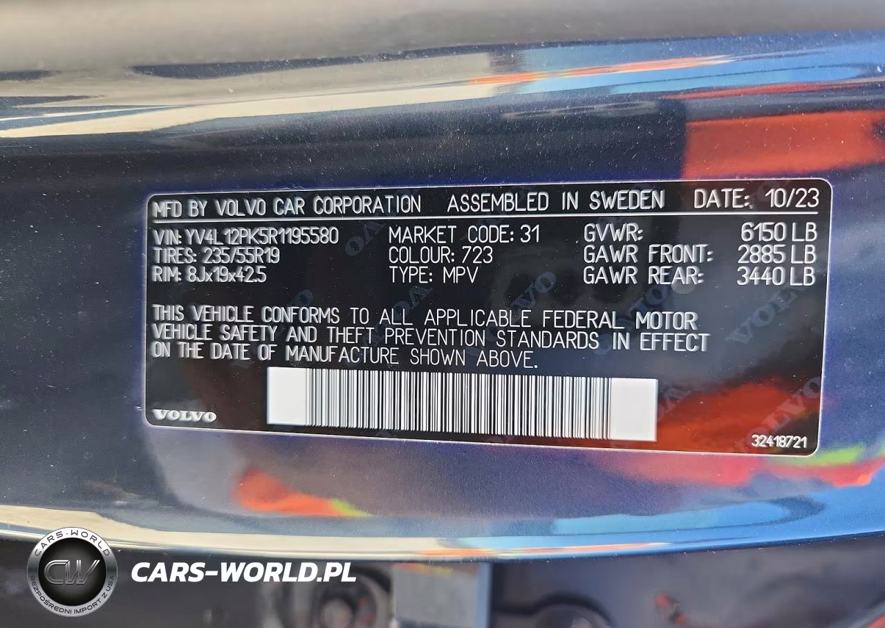 2024 Volvo Xc90 Core VIN:YV4L12PK5R1195580 - 13