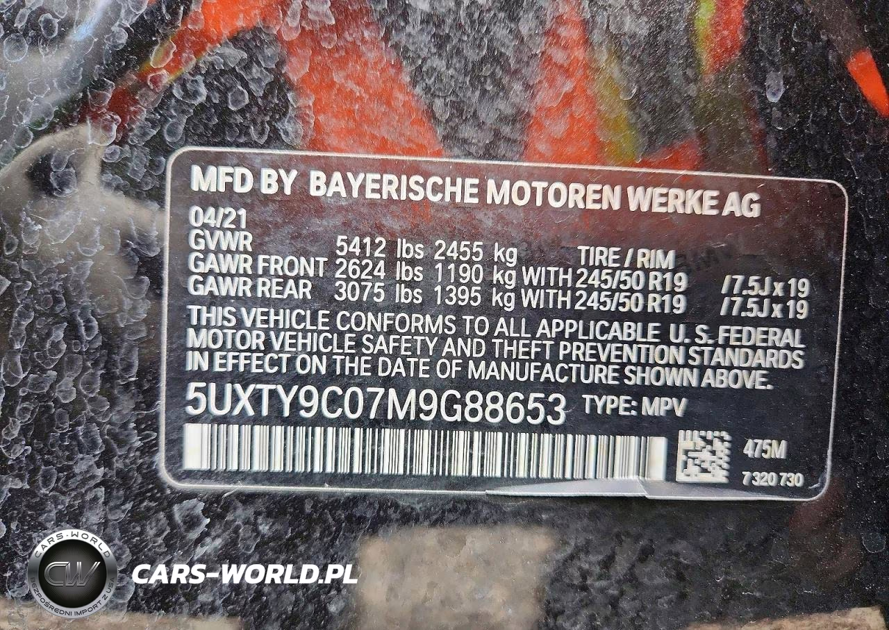 2021 BMW X3 xDrivem40I VIN:5UXTY9C07M9G88653 - 14