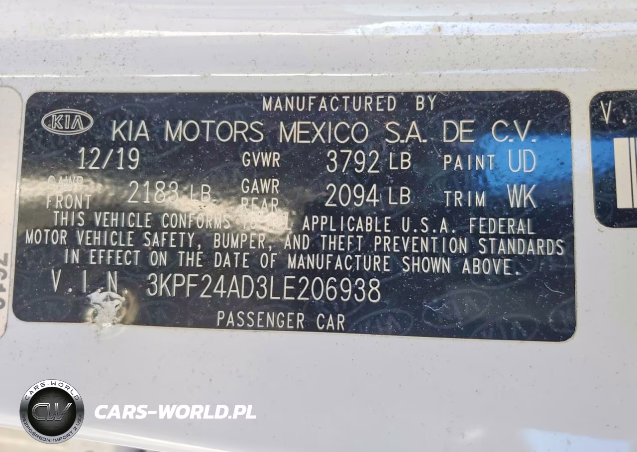 2020 Kia Forte Lxs VIN:3KPF24AD3LE206938 - 12