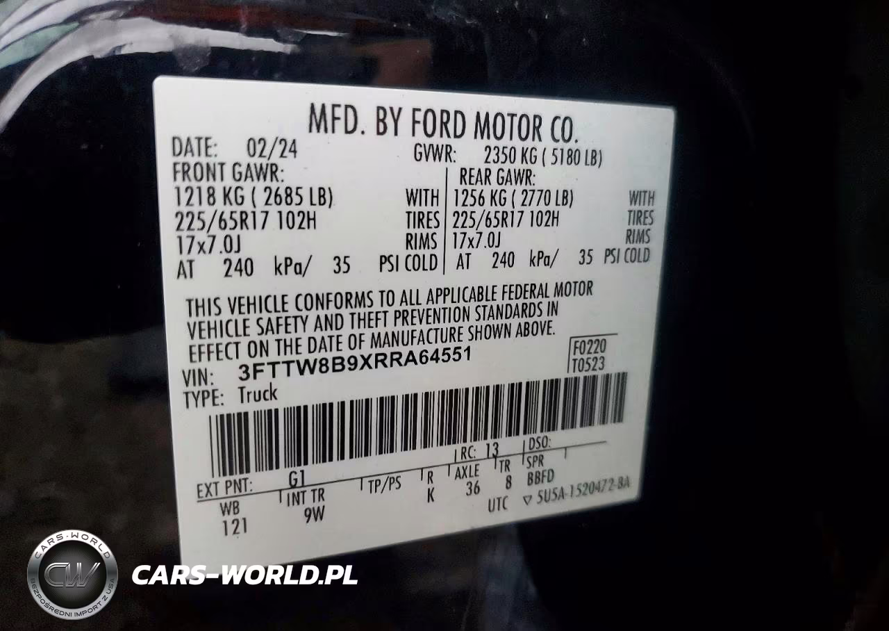 2024 Ford Maverick Xl VIN:3FTTW8B9XRRA64551 - 13