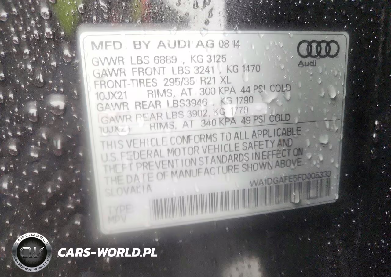 2015 Audi Q7 Prestige VIN:WA1DGAFE5FD005339 - 13