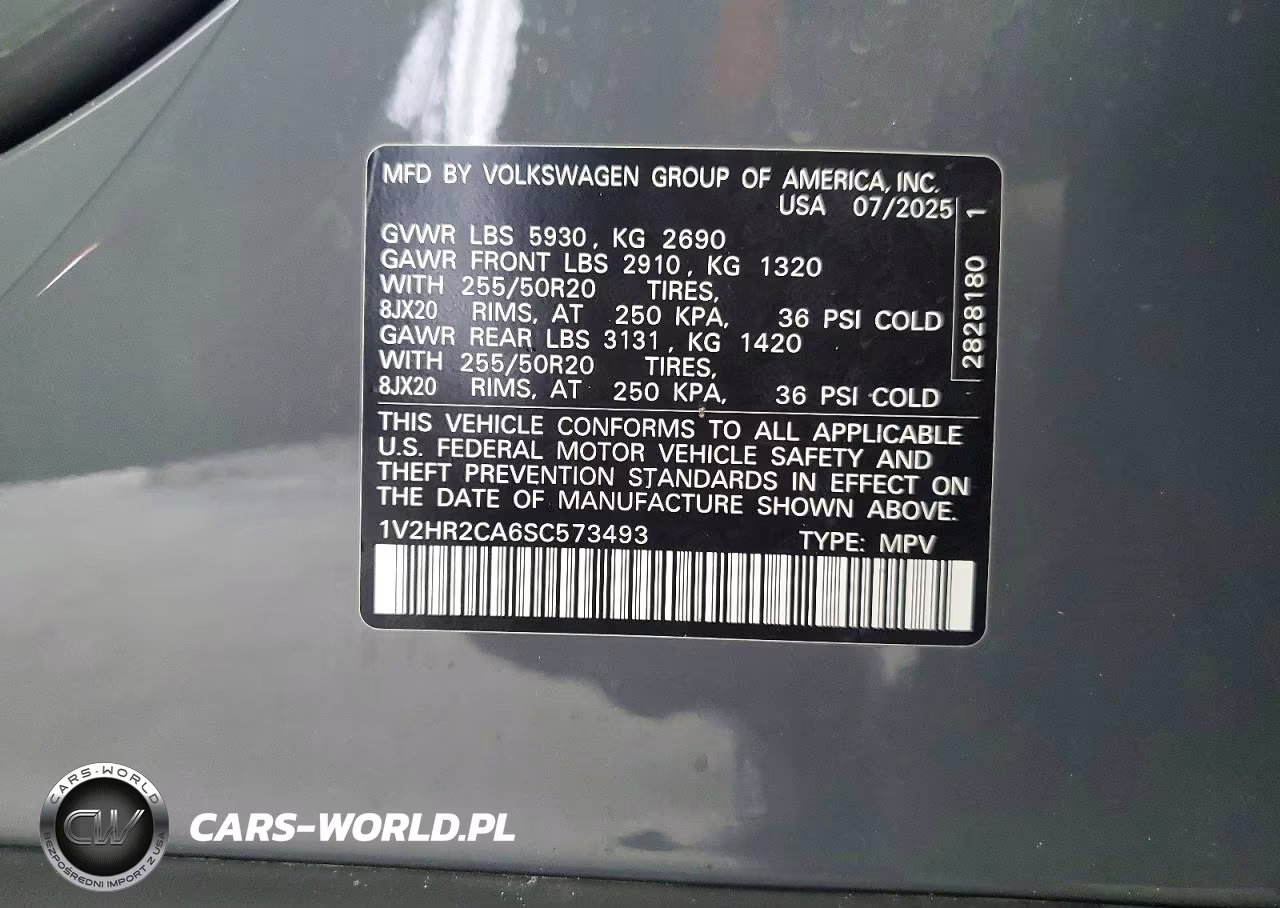 2025 Volkswagen Atlas Se VIN:1V2HR2CA6SC573493 - 13