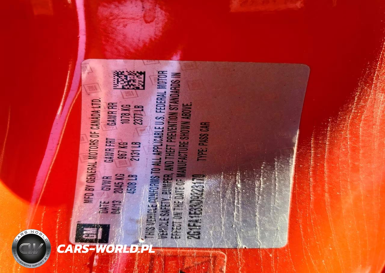 2013 Chevrolet Camaro Ls VIN:2G1FA1E33D9223170 - 13