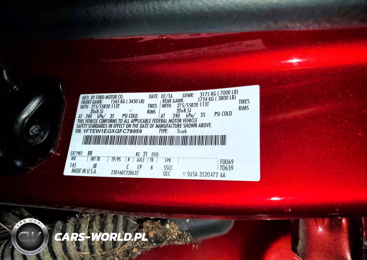 2016 Ford F150 Supercrew VIN:1FTEW1EGXGFC78959 - 13