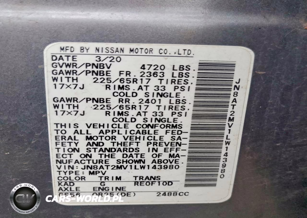 2020 Nissan Rogue Sv VIN:JN8AT2MV1LW143980 - 13