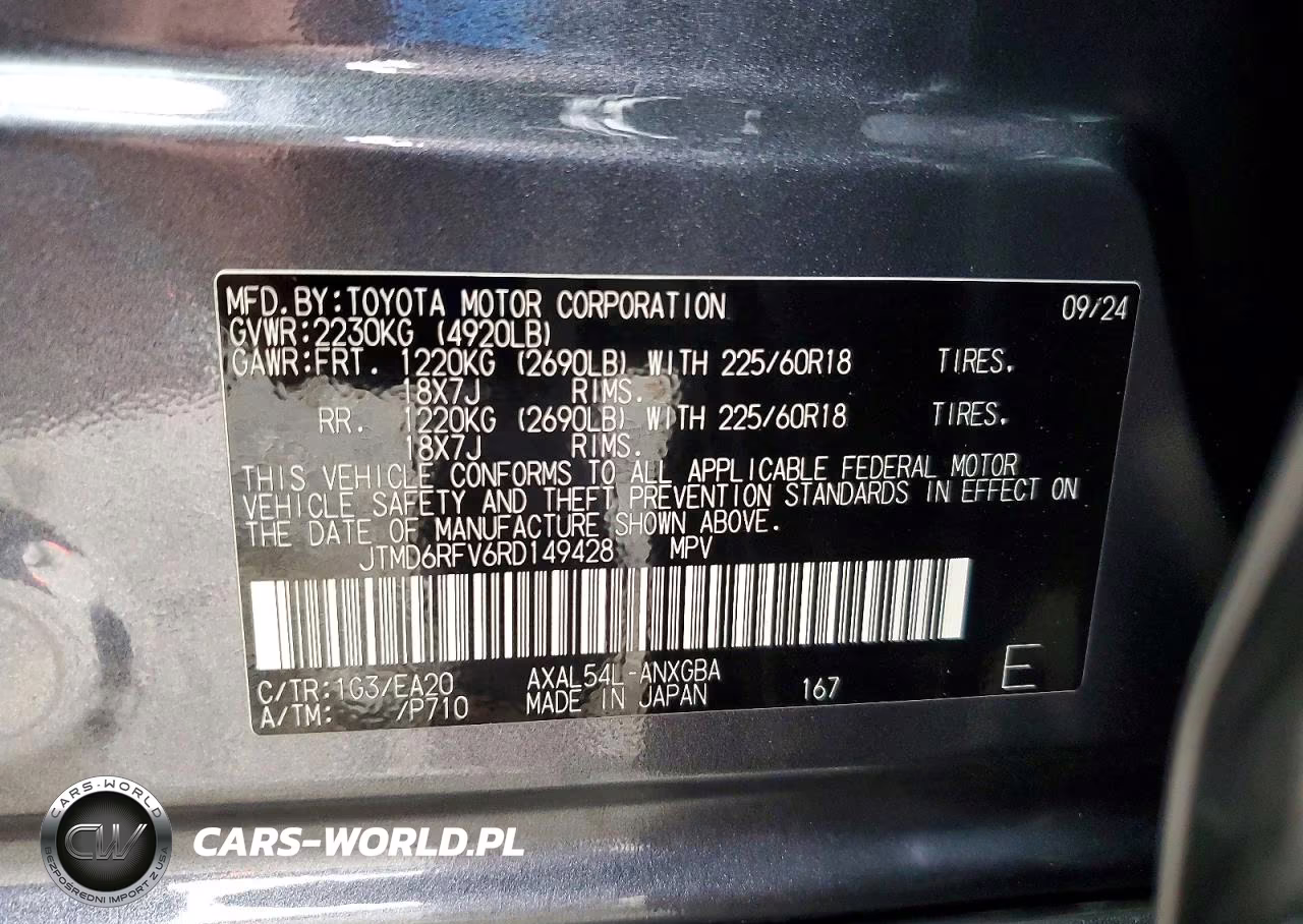 2024 Toyota Rav4 Limited VIN:JTMD6RFV6RD149428 - 13