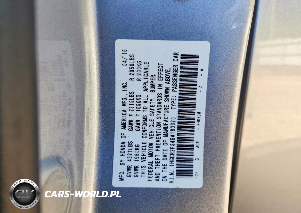 2016 Honda Accord Sport VIN:1HGCR2F54GA193020 - 13
