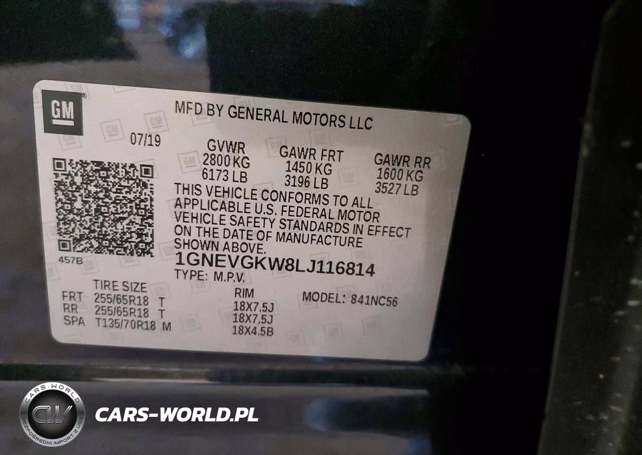 2020 Chevrolet Traverse Lt VIN:1GNEVGKW8LJ116814 - 13