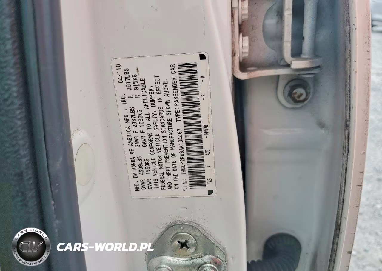 2010 Honda Accord Lxp VIN:1HGCP2F49AA134467 - 13