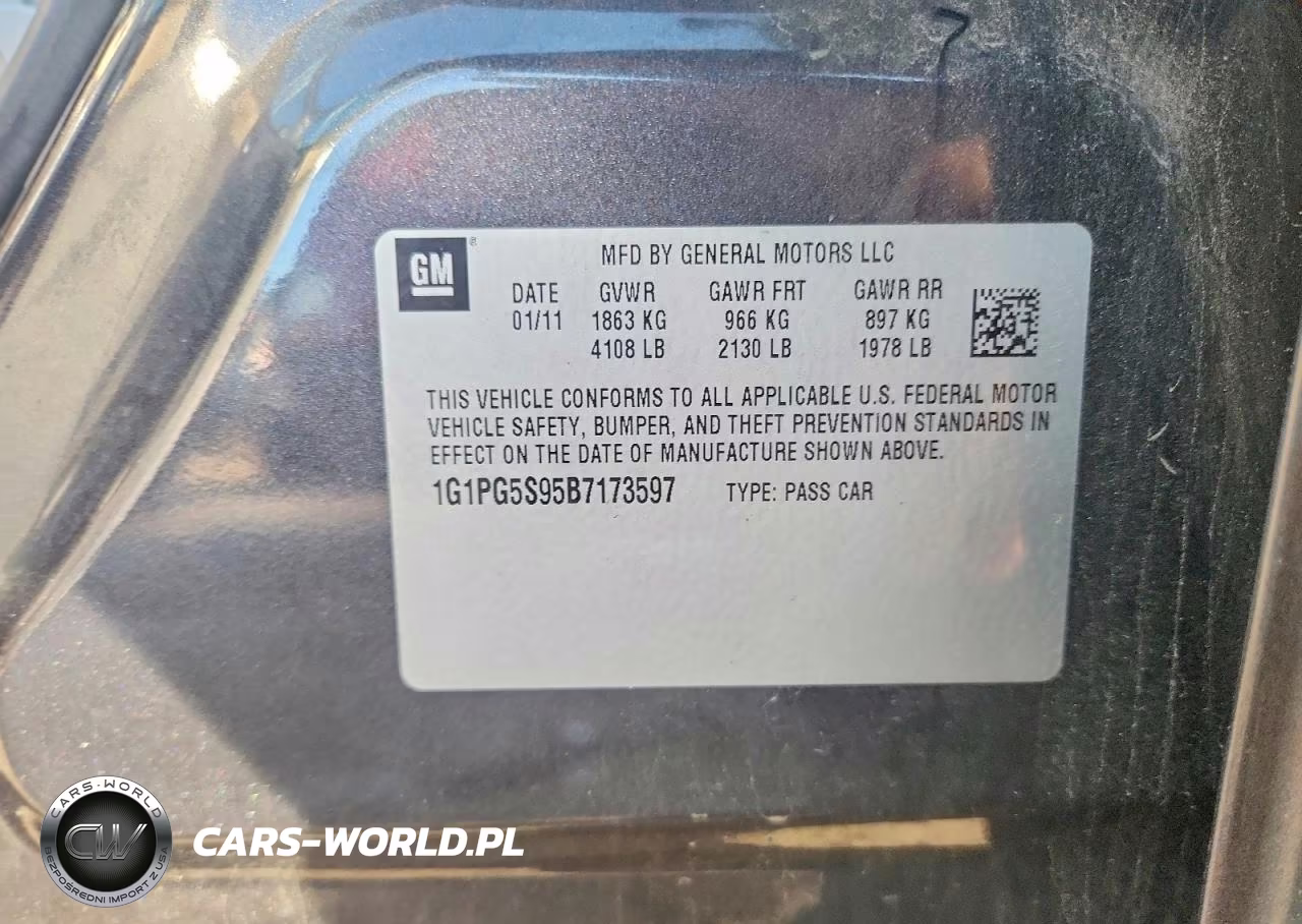 2011 Chevrolet Cruze Lt VIN:1G1PG5S95B7173597 - 12