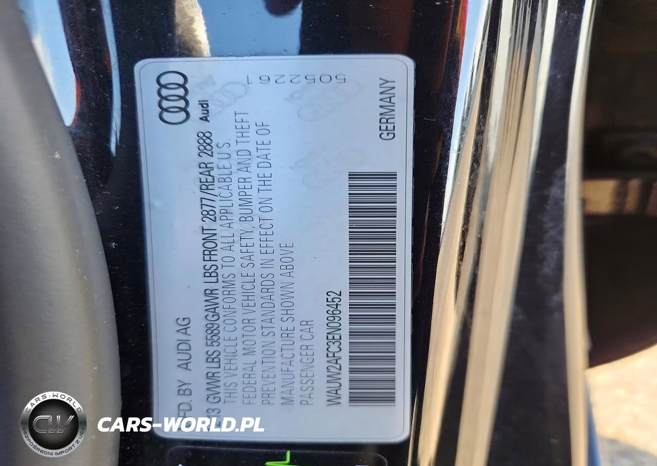 2014 Audi S7 Premium VIN:WAUW2AFC3EN096452 - 12