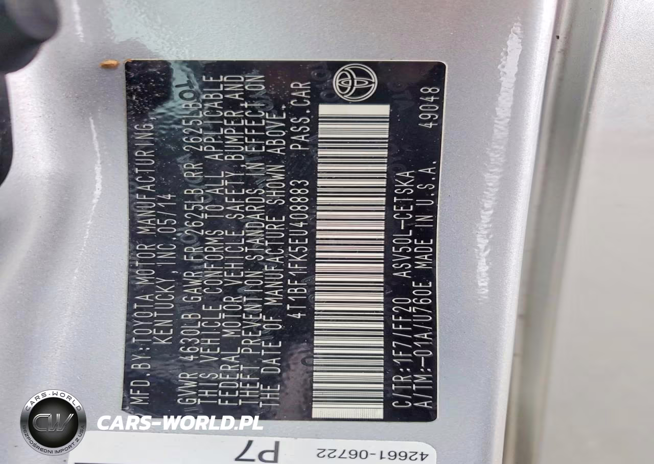 2014 Toyota Camry Se VIN:4T1BF1FK5EU408883 - 12