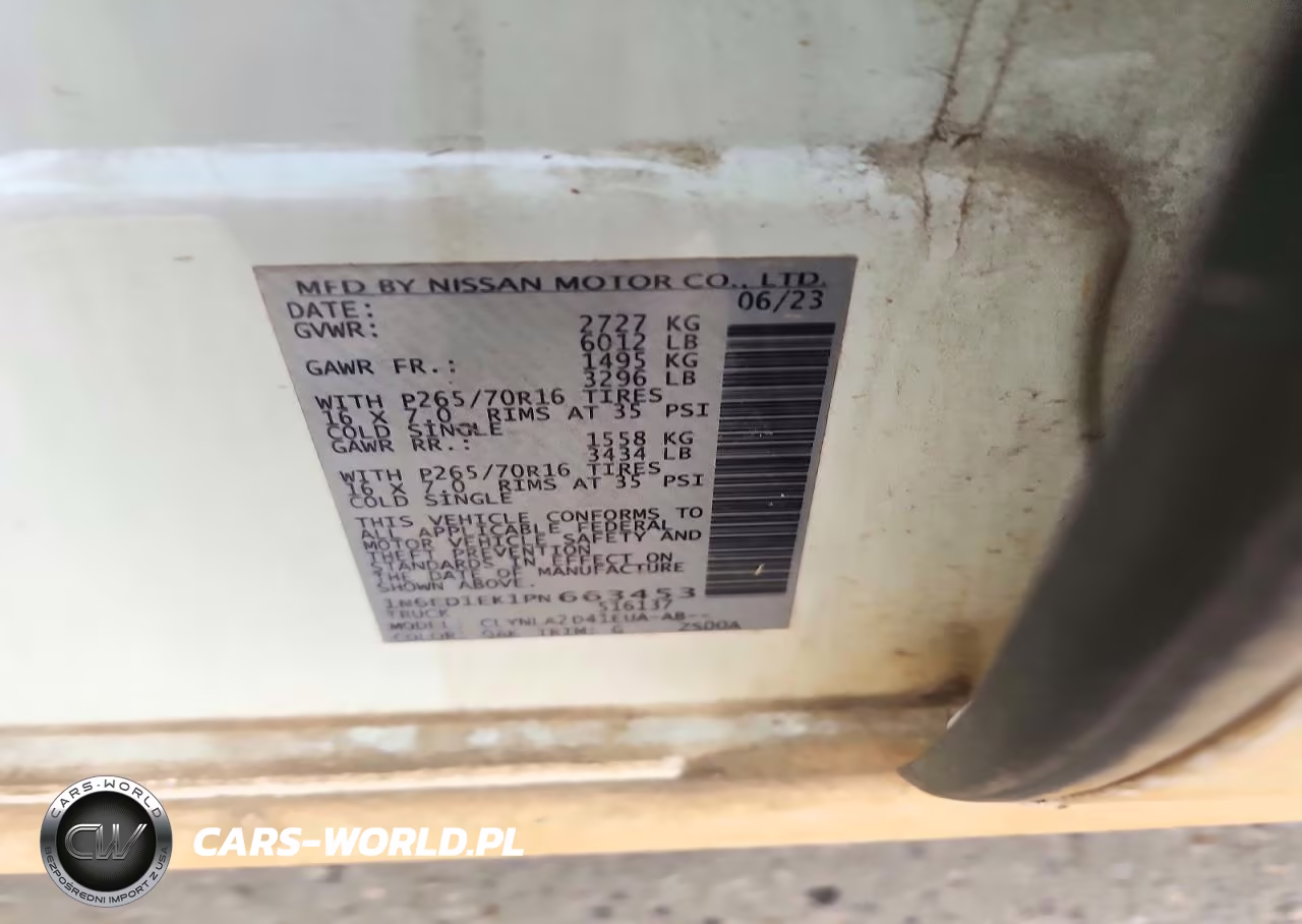2023 Nissan Frontier S VIN:1N6ED1EK1PN663453 - 12
