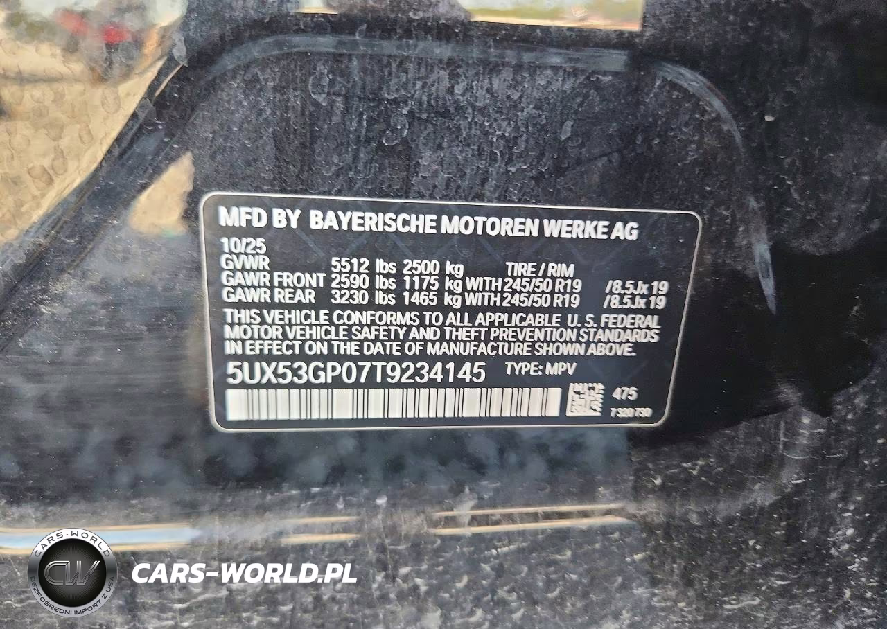 2026 BMW X3 30 xDrive VIN:5UX53GP07T9234145 - 13