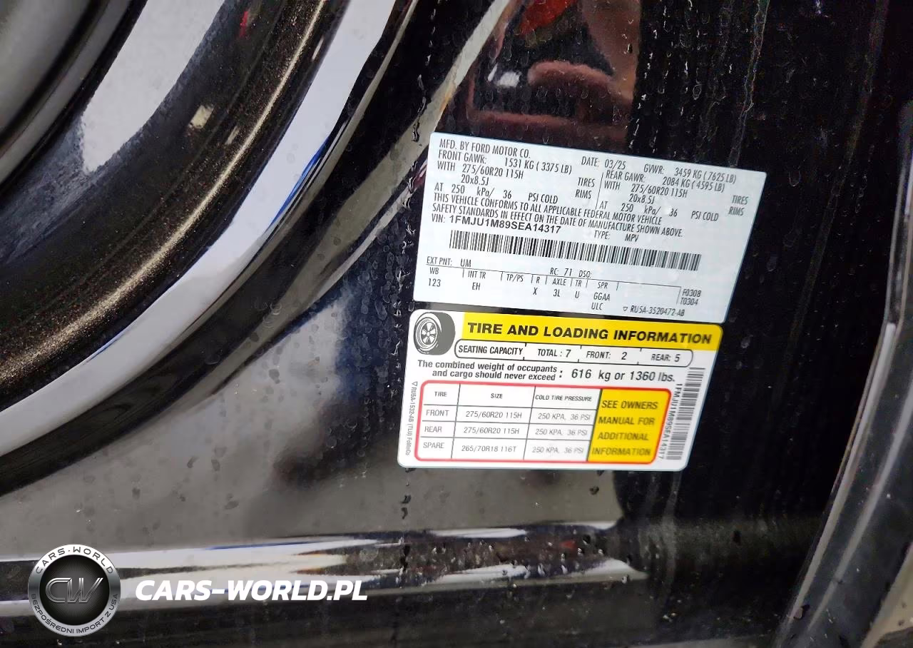 2025 Ford Expedition Platinum VIN:1FMJU1M89SEA14317 - 14