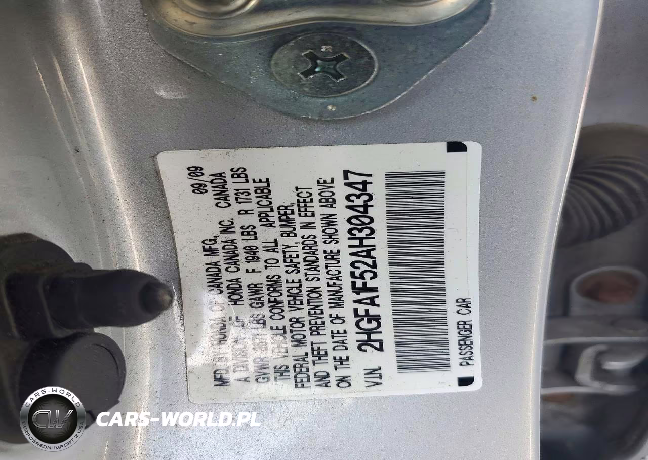 2010 Honda Civic Lx VIN:2HGFA1F52AH304347 - 12