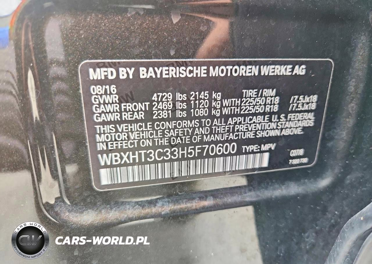 2017 BMW X1 xDrive28I VIN:WBXHT3C33H5F70600 - 14
