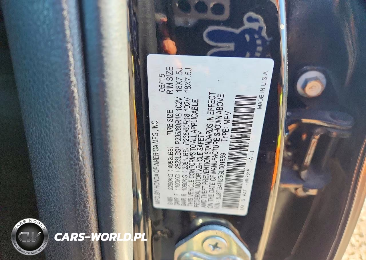 2016 Acura Rdx VIN:5J8TB4H33GL001859 - 14