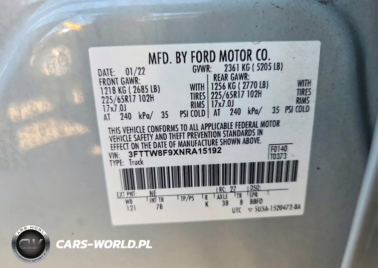2022 Ford Maverick Xl VIN:3FTTW8F9XNRA15192 - 12