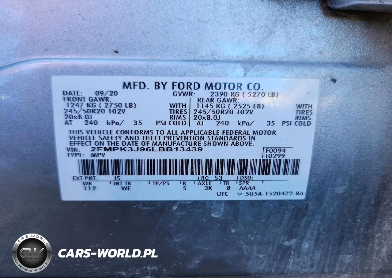 2020 Ford Edge Sel VIN:2FMPK3J96LBB13439 - 13